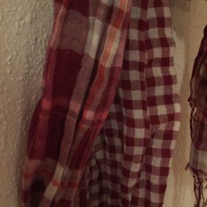 Aeropostale Accessories - Red, White & Light Pink Plaid Scarf Aeropostale Accessories - Red, White & Light Pink Plaid Scarf